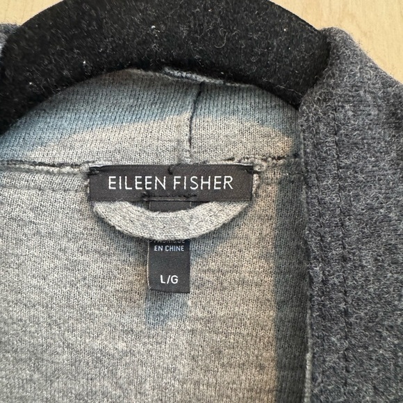 Eileen Fisher wool cardigan with draped front - Picture 3 of 6